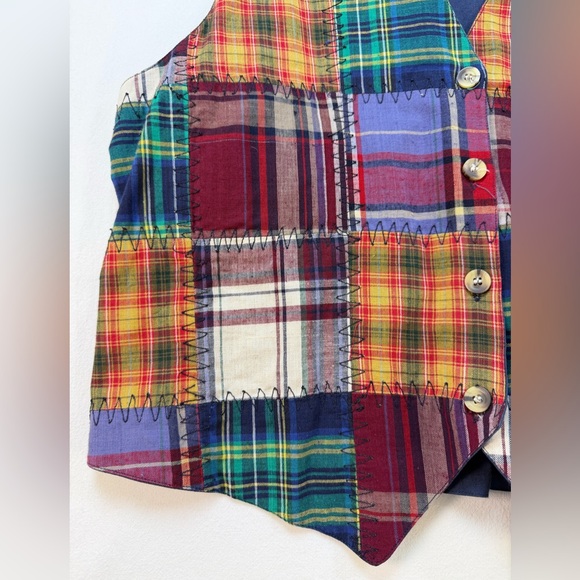 Vintage 90’s Casey & Max Patchwork Vest Large - Picture 2 of 7